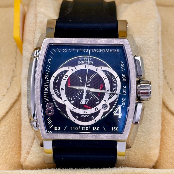 Invicta S1 Rally Tachymeter 44mm Black Dial 100 WR Meter Men's Watch F0042 - Picture 7 of 14